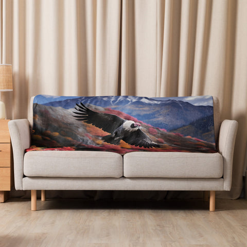 About my Brain Institute Blankets 37″×57″ Condor Spirit Animal Sherpa Blanket