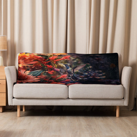 About my Brain Institute Blankets 37″×57″ Hummingbird Spirit Animal Sherpa Blanket
