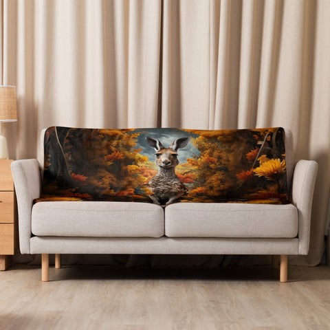 About my Brain Institute Blankets 37″×57″ Kangaroo Spirit Animal Sherpa Blanket