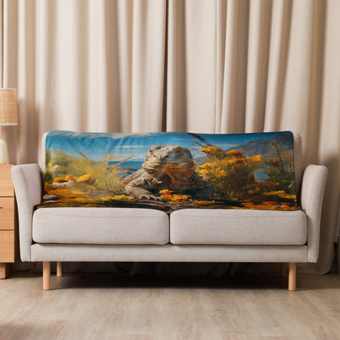 About my Brain Institute Blankets 37″×57″ Komodo Dragon Spirit Animal Sherpa Blanket