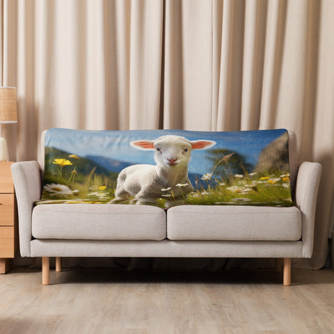 About my Brain Institute Blankets 37″×57″ Lamb Spirit Animal Sherpa Blanket