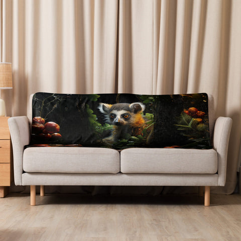 About my Brain Institute Blankets 37″×57″ Lemur Spirit Animal Sherpa Blanket