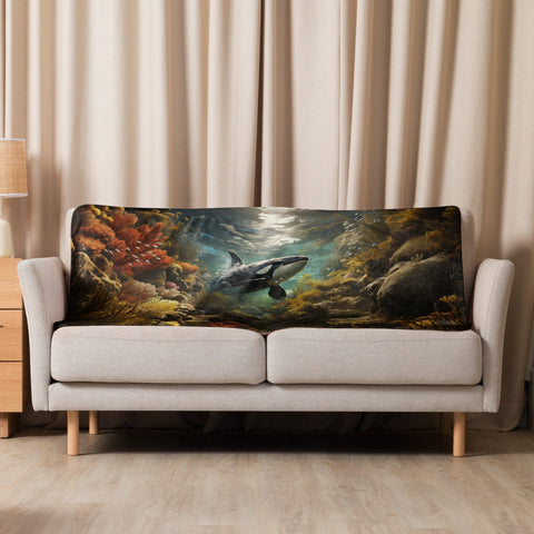 About my Brain Institute Blankets 37″×57″ Orca Whale Spirit Animal Sherpa Blanket