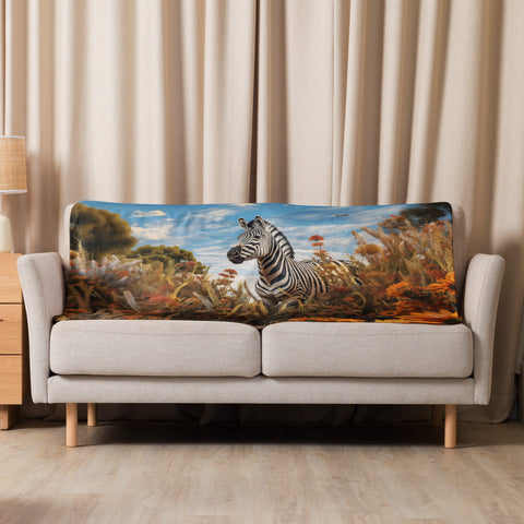 About my Brain Institute Blankets 37″×57″ Zebra Spirit Animal Sherpa Blanket