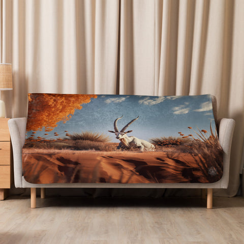 About my Brain Institute Blankets 50″×60″ Arabian Oryx Spirit Animal Sherpa Blanket