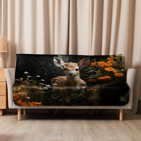About my Brain Institute Blankets 50″×60″ Fawn Spirit Animal Sherpa Blanket