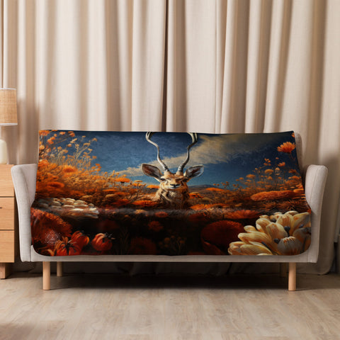 About my Brain Institute Blankets 50″×60″ Gazelle Spirit Animal Sherpa Blanket