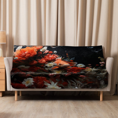 About my Brain Institute Blankets 50″×60″ Koi Fish Spirit Animal Sherpa Blanket