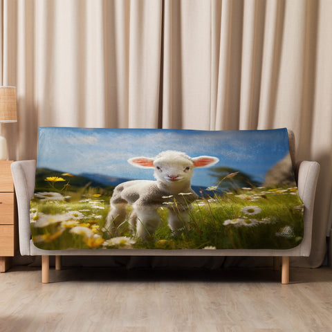 About my Brain Institute Blankets 50″×60″ Lamb Spirit Animal Sherpa Blanket