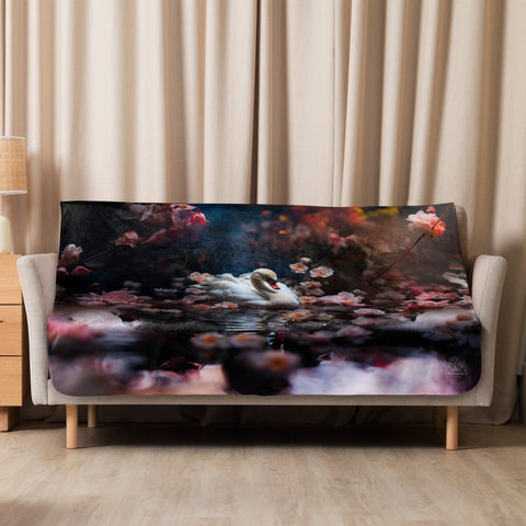 About my Brain Institute Blankets 50″×60″ Swan Spirit Animal Sherpa Blanket