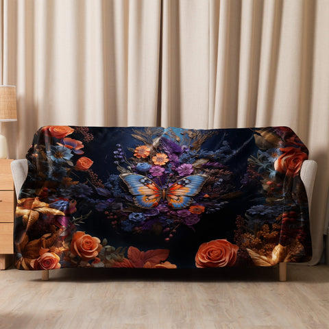About my Brain Institute Blankets 60″×80″ Butterfly Spirit Animal Sherpa Blanket