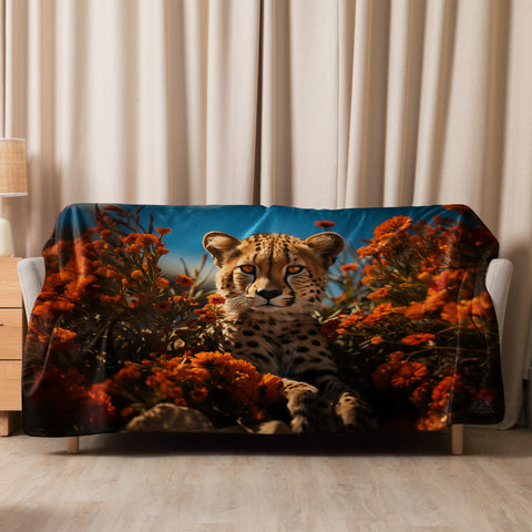 About my Brain Institute Blankets 60″×80″ Cheetah Spirit Animal Sherpa Blanket