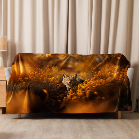 About my Brain Institute Blankets 60″×80″ Coyote Spirit Animal Sherpa blanket