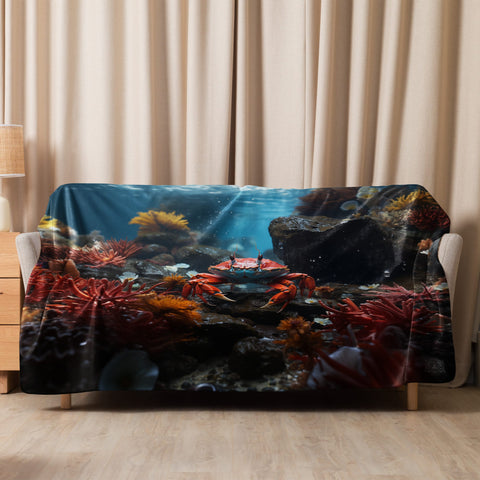 About my Brain Institute Blankets 60″×80″ Crab Spirit Animal Sherpa Blanket
