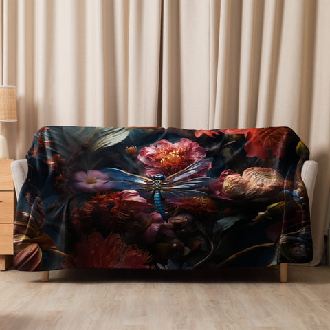 About my Brain Institute Blankets 60″×80″ Dragonfly Spirit Animal Sherpa Blanket