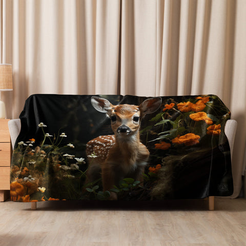About my Brain Institute Blankets 60″×80″ Fawn Spirit Animal Sherpa Blanket
