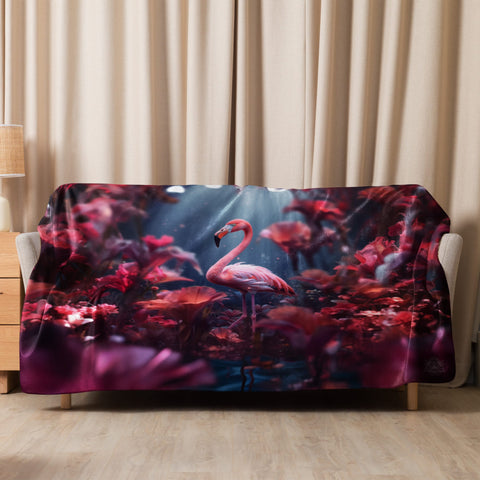 About my Brain Institute Blankets 60″×80″ Flamingo Spirit Animal Sherpa Blanket