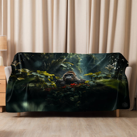About my Brain Institute Blankets 60″×80″ Gorilla Spirit Animal Sherpa Blanket