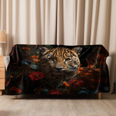 About my Brain Institute Blankets 60″×80″ Jaguar Spirit Animal Sherpa Blanket