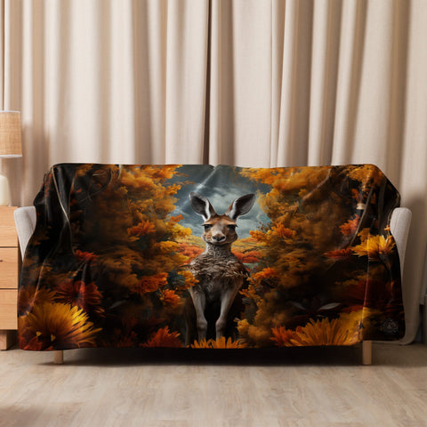 About my Brain Institute Blankets 60″×80″ Kangaroo Spirit Animal Sherpa Blanket