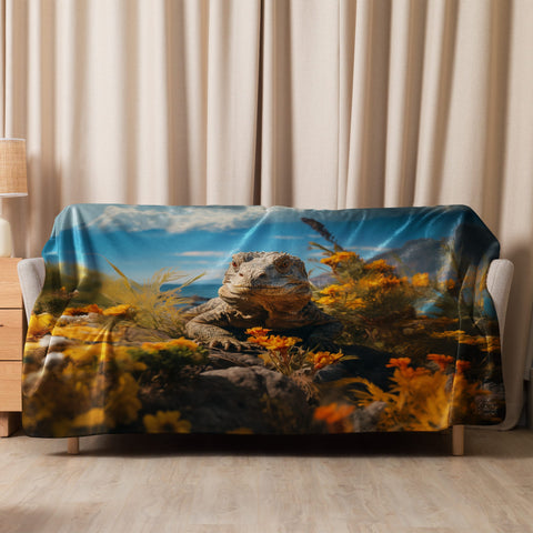 About my Brain Institute Blankets 60″×80″ Komodo Dragon Spirit Animal Sherpa Blanket