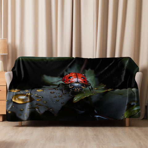 About my Brain Institute Blankets 60″×80″ Ladybug Spirit Animal Sherpa Blanket