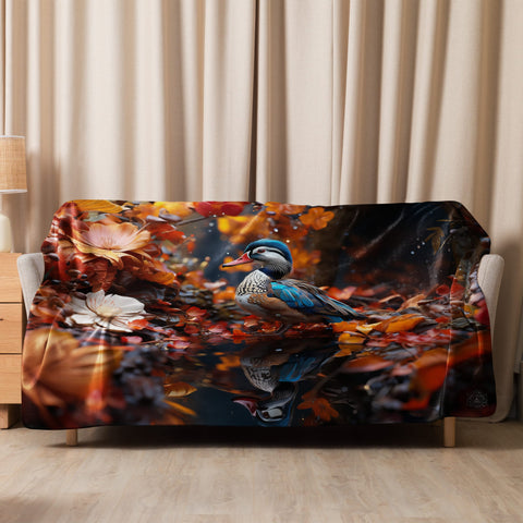 About my Brain Institute Blankets 60″×80″ Mandarin Duck Spirit Animal Sherpa Blanket