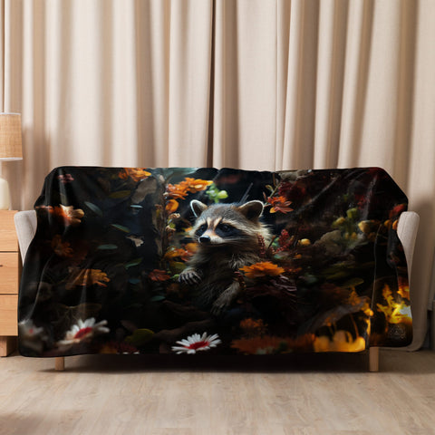 About my Brain Institute Blankets 60″×80″ Raccoon Spirit Animal Sherpa Blanket