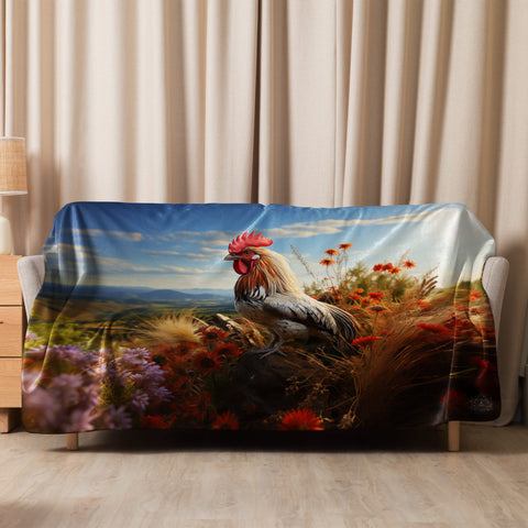 About my Brain Institute Blankets 60″×80″ Rooster Spirit Animal Sherpa Blanket