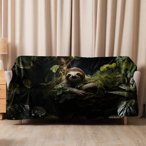 About my Brain Institute Blankets 60″×80″ Sloth Spirit Animal Sherpa Blanket