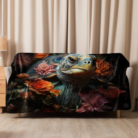 About my Brain Institute Blankets 60″×80″ Tortoise Spirit Animal Sherpa Blanket