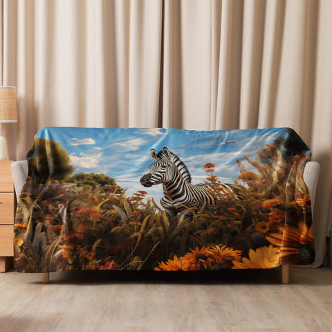 About my Brain Institute Blankets 60″×80″ Zebra Spirit Animal Sherpa Blanket