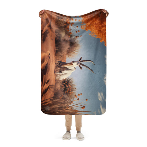 About my Brain Institute Blankets Arabian Oryx Spirit Animal Sherpa Blanket