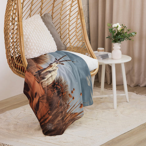 About my Brain Institute Blankets Arabian Oryx Spirit Animal Sherpa Blanket