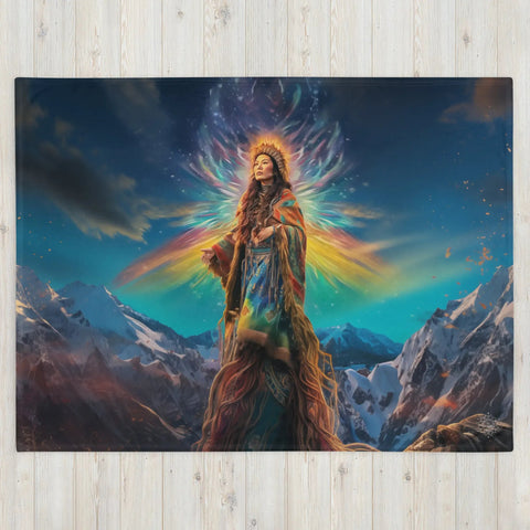 About my Brain Institute Blankets Arnarquagssaq Goddess Throw Blanket