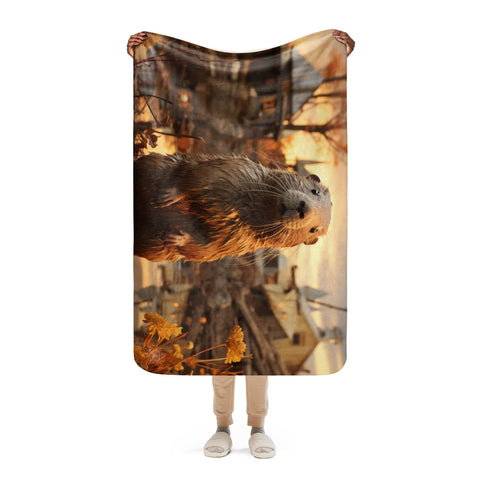 About my Brain Institute Blankets Beaver Spirit Animal Sherpa Blanket