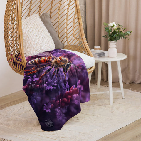 About my Brain Institute Blankets Bee Spirit Animal Sherpa Blanket