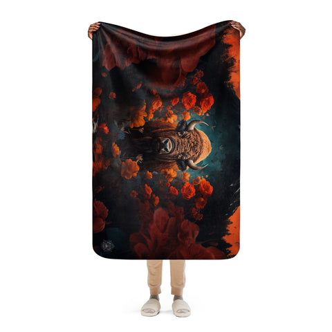 About my Brain Institute Blankets Buffalo Spirit Animal Sherpa Blanket