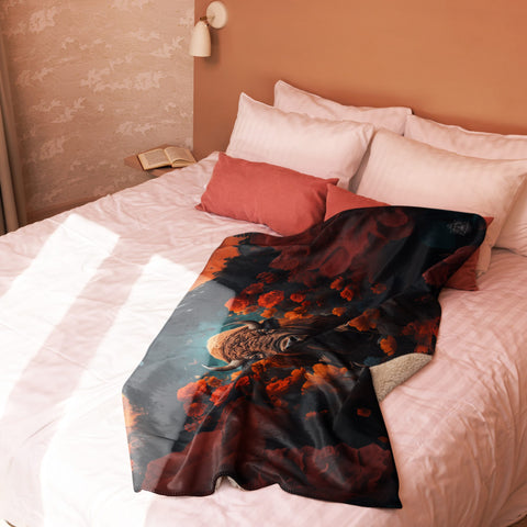 About my Brain Institute Blankets Buffalo Spirit Animal Sherpa Blanket