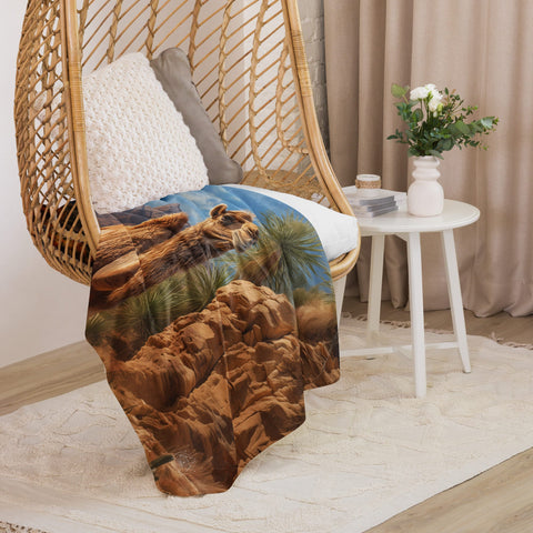 About my Brain Institute Blankets Camel Spirit Animal Sherpa Blanket