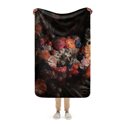 About my Brain Institute Blankets Cat Spirit Animal Sherpa Blanket