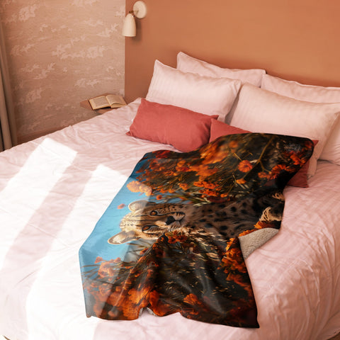 About my Brain Institute Blankets Cheetah Spirit Animal Sherpa Blanket