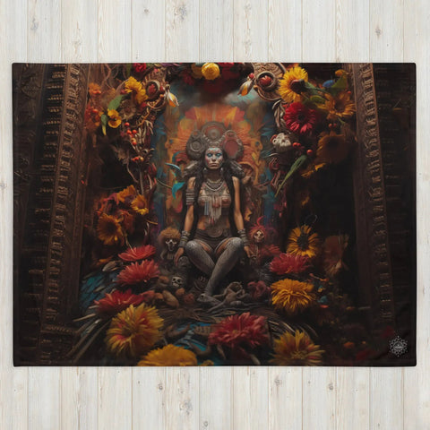 About my Brain Institute Blankets Coatlicue Goddess Throw Blanket
