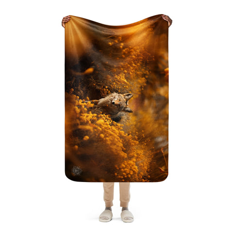 About my Brain Institute Blankets Coyote Spirit Animal Sherpa blanket