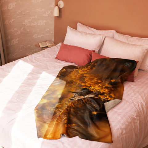 About my Brain Institute Blankets Coyote Spirit Animal Sherpa blanket