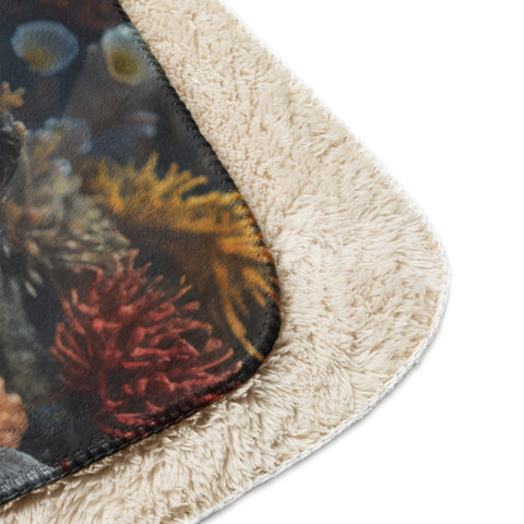 About my Brain Institute Blankets Crab Spirit Animal Sherpa Blanket