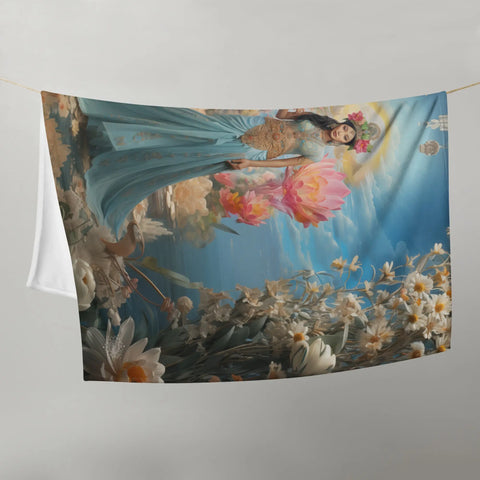 About my Brain Institute Blankets Dewi Danu Goddess Throw Blanket