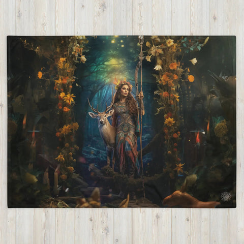 About my Brain Institute Blankets Diana Goddess Throw Blanket