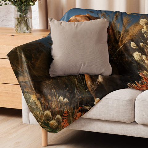About my Brain Institute Blankets Dog Spirit Animal Sherpa Blanket