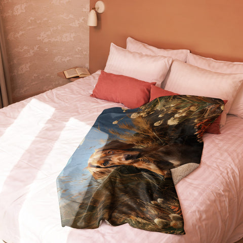 About my Brain Institute Blankets Dog Spirit Animal Sherpa Blanket
